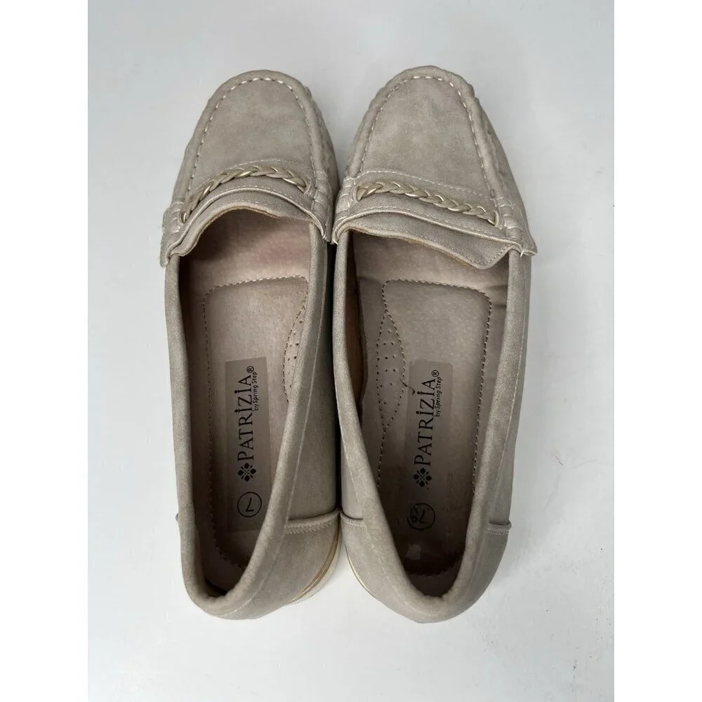 New Women Patrizia Spring Step Slip On Loafer Shoes Sz 7 Gray Moccasin Neutral